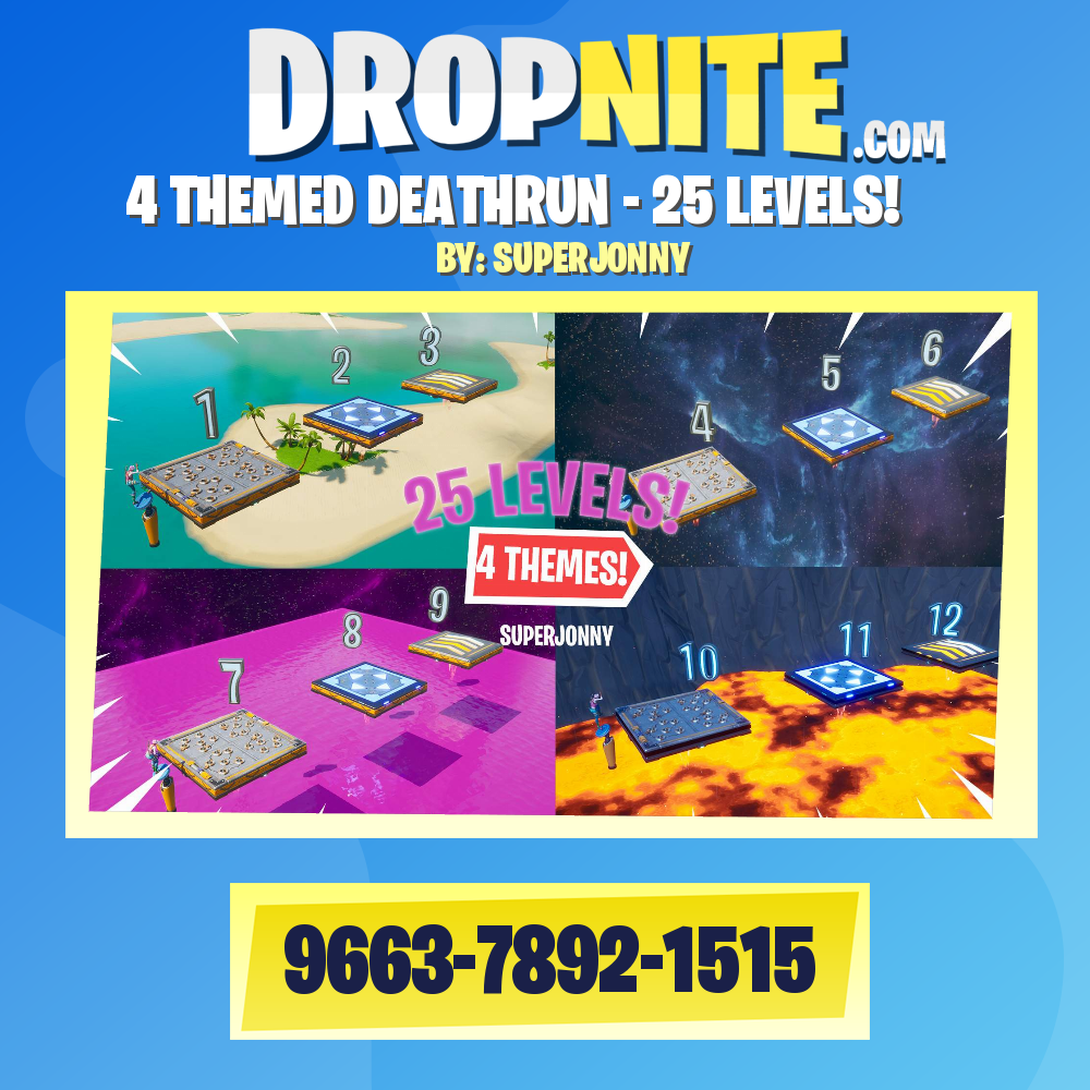 4 THEMED DEATHRUN - 25 LEVELS!