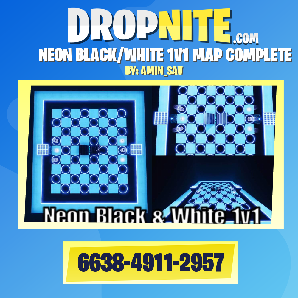 NEON BLACK/WHITE 1V1 MAP COMPLETE
