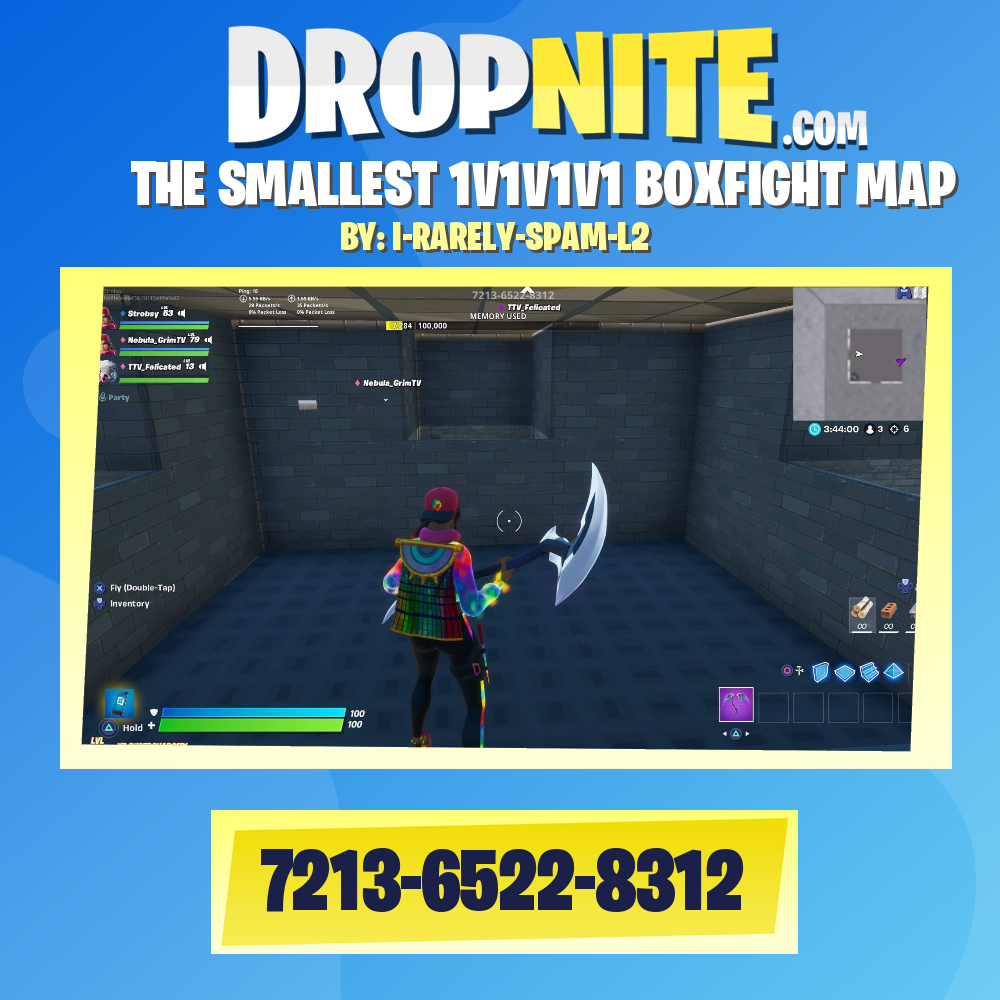 THE SMALLEST 1V1V1V1 BOXFIGHT MAP