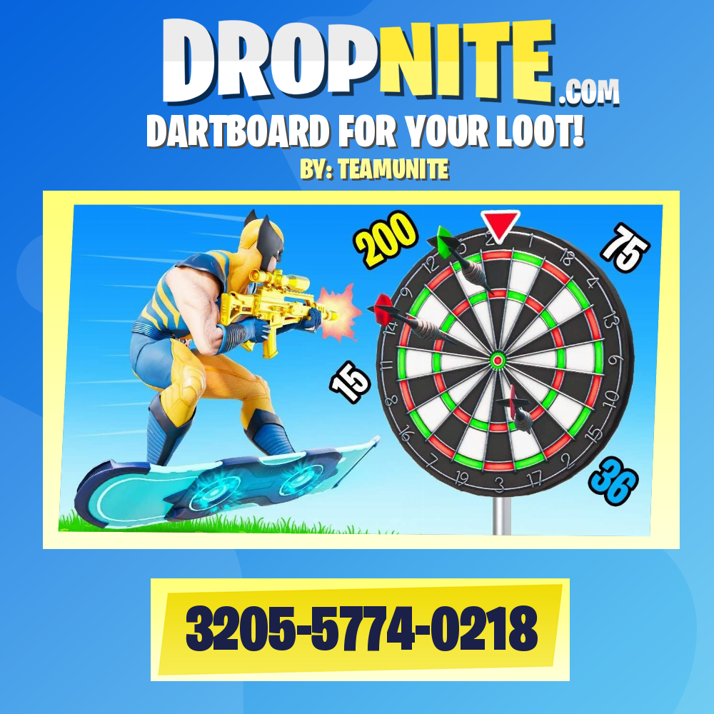 DARTBOARD FOR YOUR LOOT!