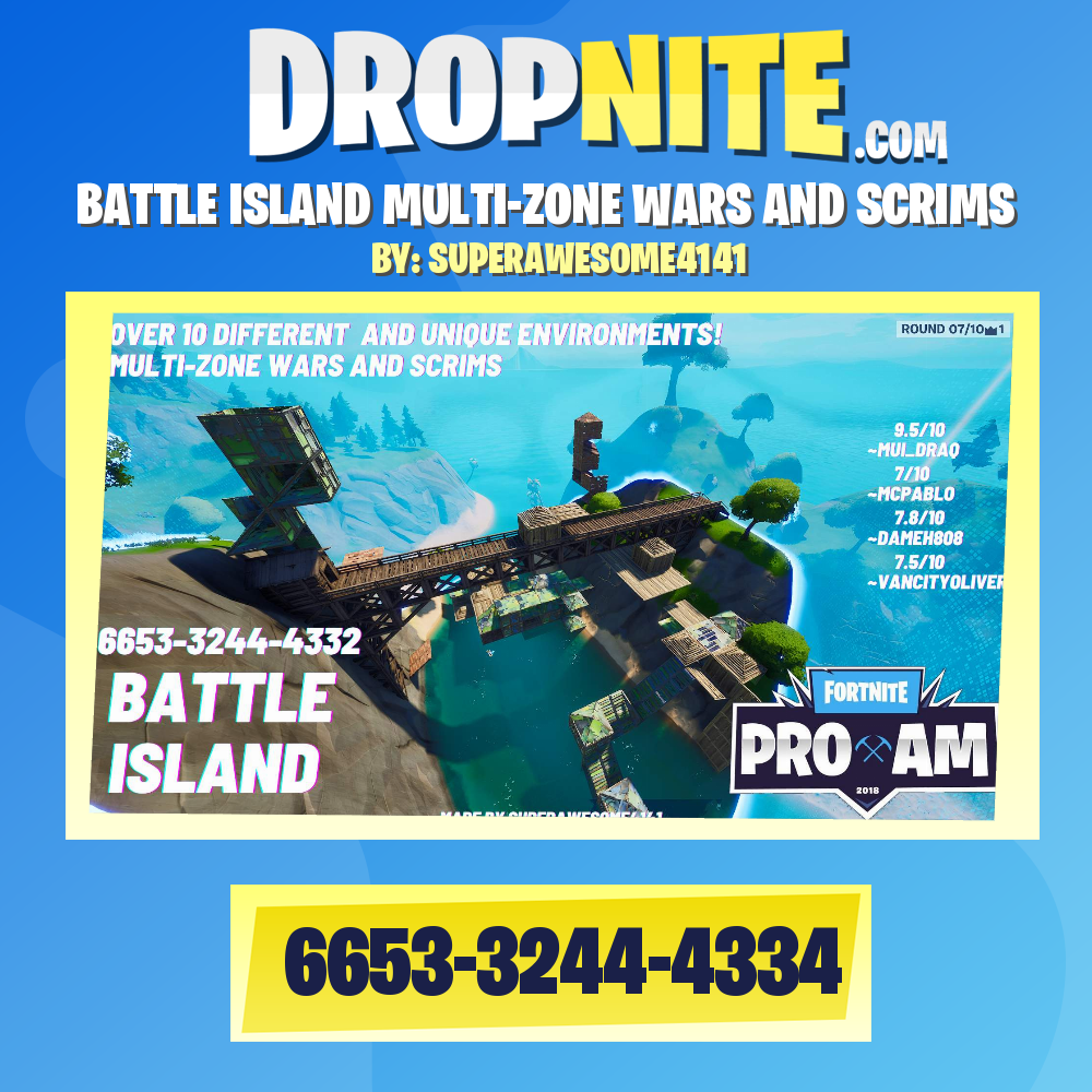 BATTLE ISLAND MULTI-ZONE WARS AND SCRIMS