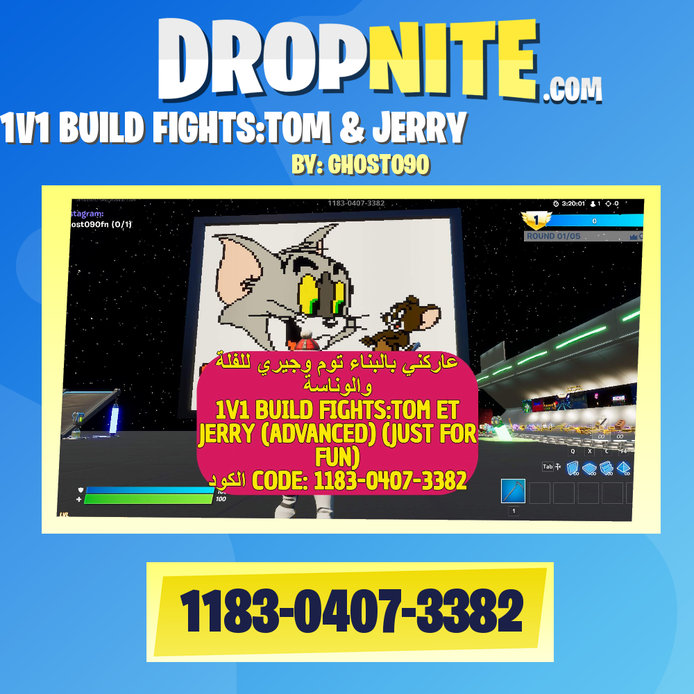 1V1 BUILD FIGHTS:TOM & JERRY عاركني بناء