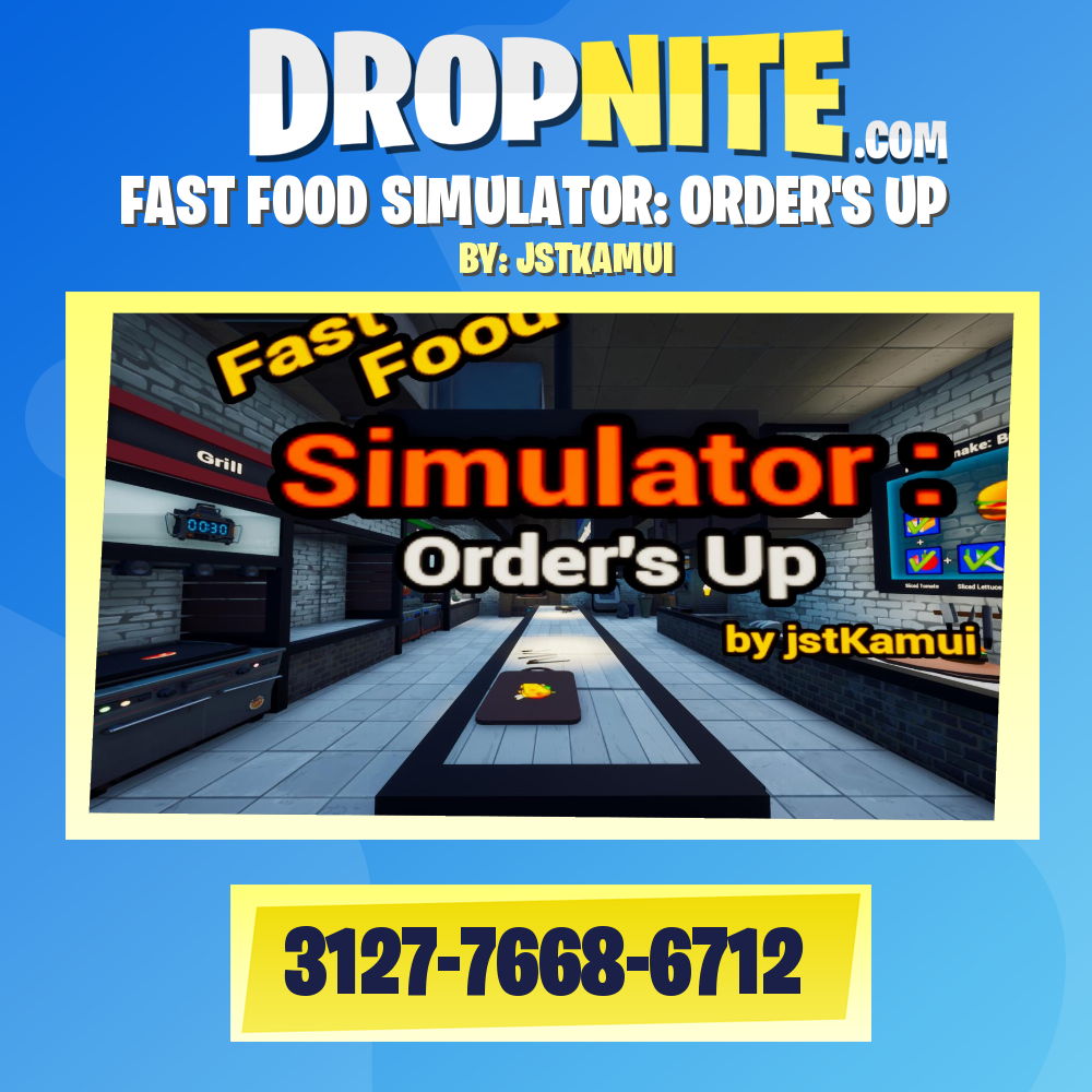 FAST FOOD SIMULATOR: ORDER'S UP - Fortnite Creative Map Code - Dropnite