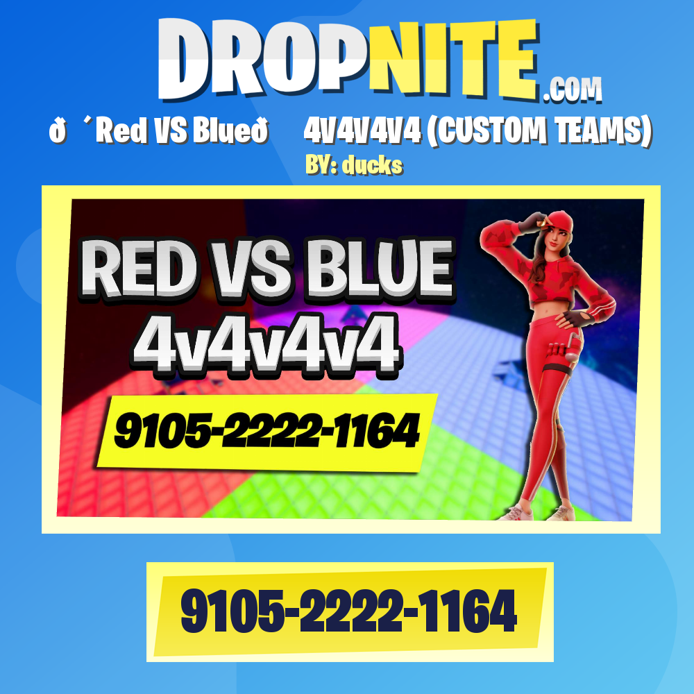 🔴Red VS Blue🔵٭4V4V4V4 (CUSTOM TEAMS)