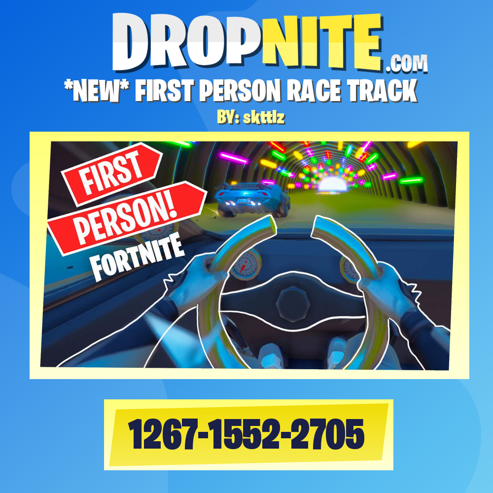 NEW* FIRST PERSON RACE TRACK V.2 - Fortnite Creative Map Code - Dropnite
