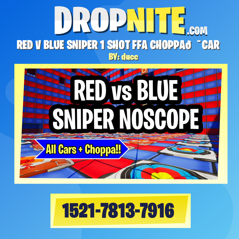 RED V BLUE SNIPER 1 SHOT FFA CHOPPA🎯CAR