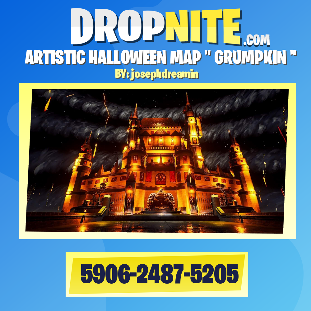 ARTISTIC HALLOWEEN MAP " GRUMPKIN "