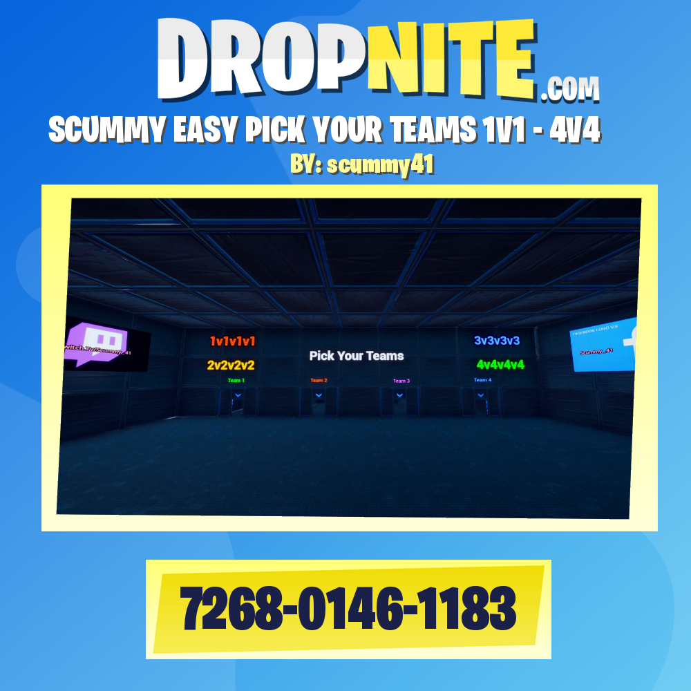 SCUMMY EASY PICK YOUR TEAMS 1V1 - 4V4
