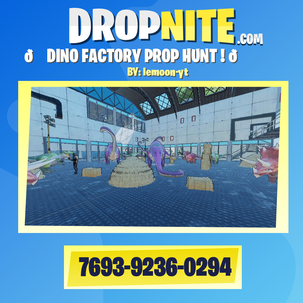 🦖 DINO FACTORY PROP HUNT ! 🦕