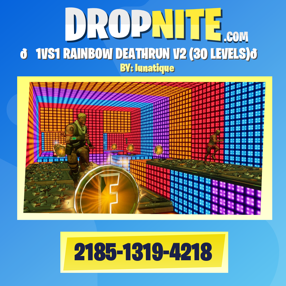 🌈1VS1 RAINBOW DEATHRUN V2 (30 LEVELS)🌈