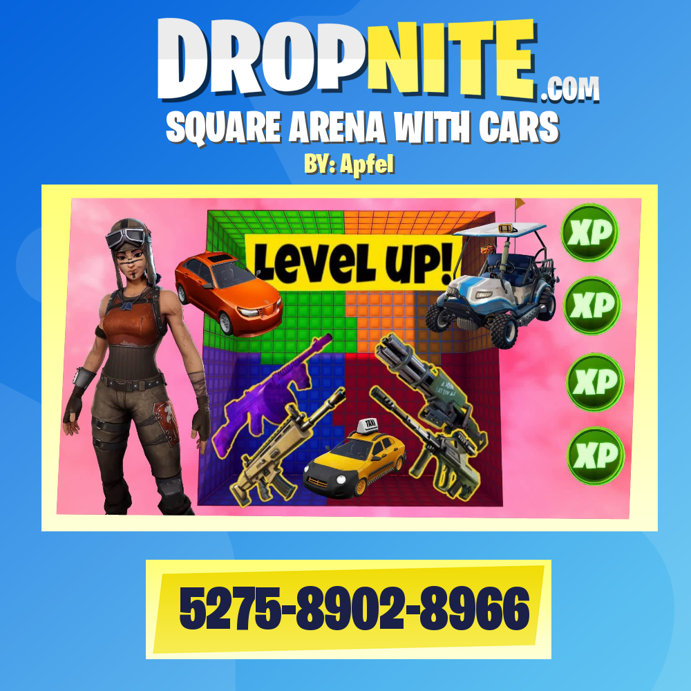 SQUARE ARENA WITH CARS