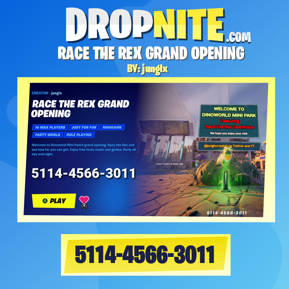 RACE THE REX PARTY WORLD