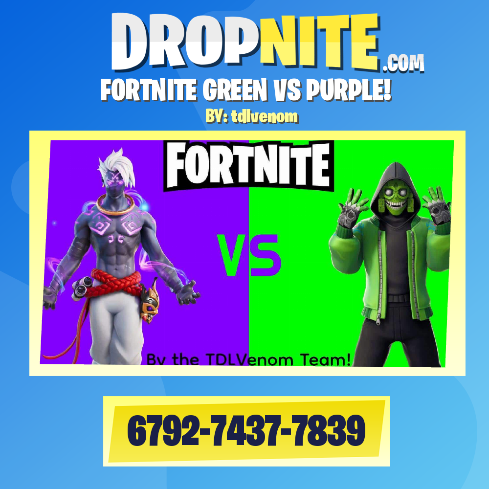 FORTNITE GREEN VS PURPLE!