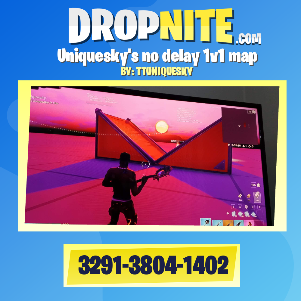Uniquesky's no delay 1v1 map