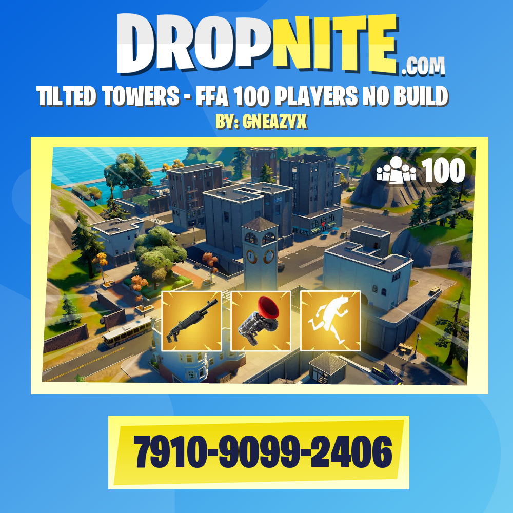 TILTED TOWERS - FFA 100 PLAYERS NO BUILD