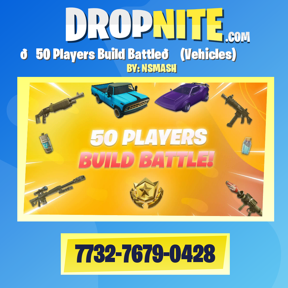 🌟50 Players Build Battle📈 (Vehicles)