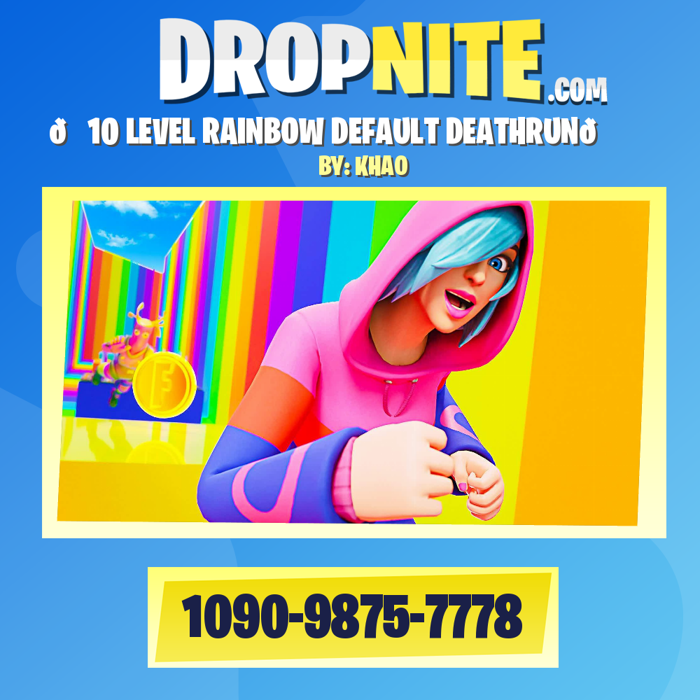 🌈10 LEVEL RAINBOW DEFAULT DEATHRUN🌈