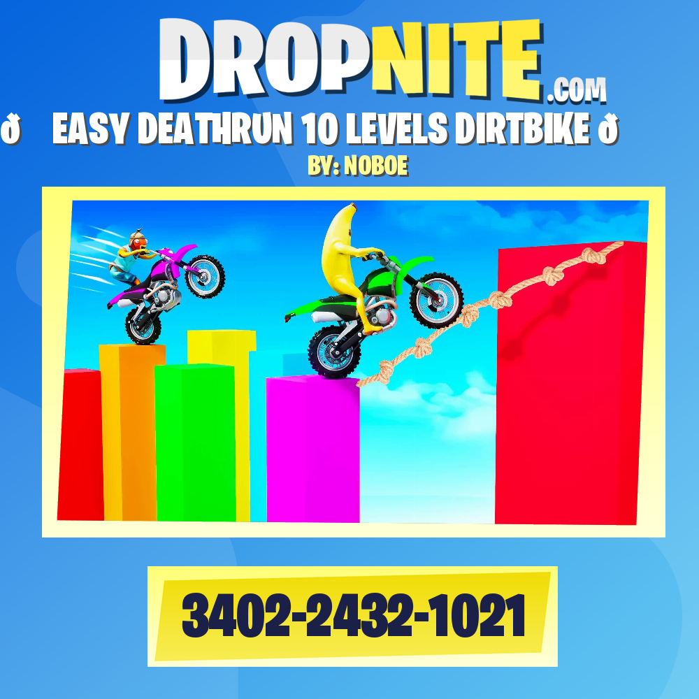 🏍️EASY DEATHRUN 10 LEVELS DIRTBIKE 🏍️