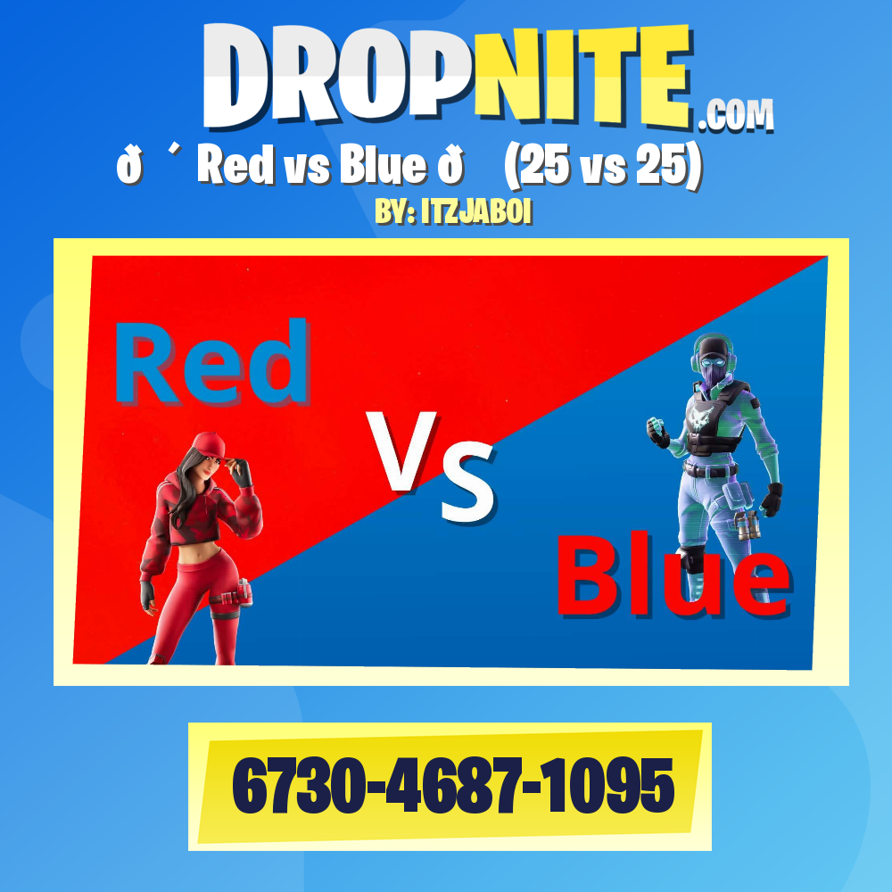 🔴 Red vs Blue 🔵 (25 vs 25)