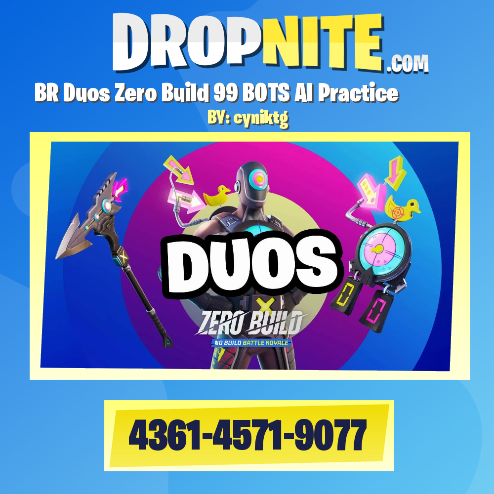 BR Duos Zero Build 99 BOTS AI Practice