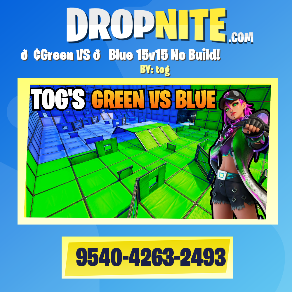 🟢Green VS 🔵Blue 15v15 No Build!