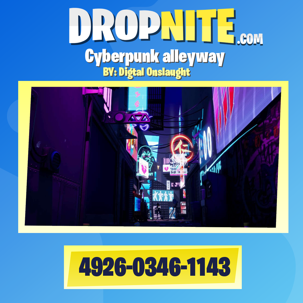 Cyberpunk alleyway