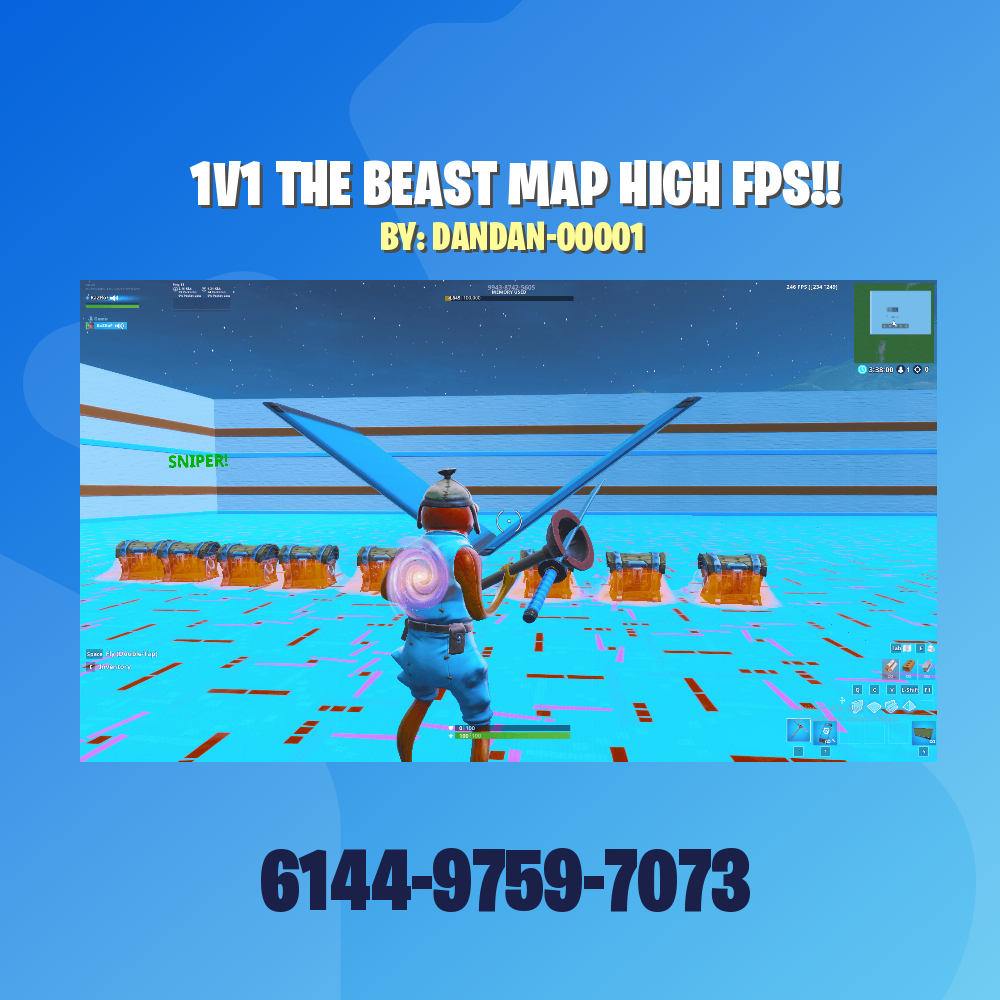1V1 THE BEAST MAP HIGH FPS!!