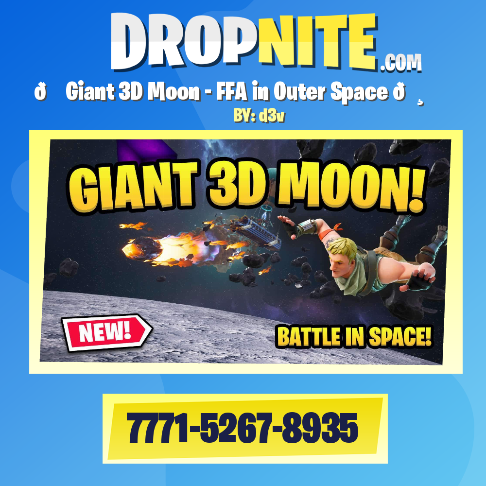 🌒 Giant 3D Moon - FFA in Outer Space 🛸