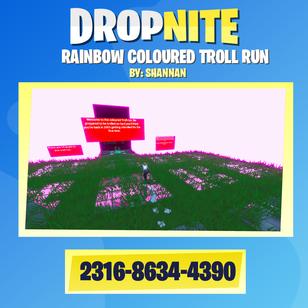 RAINBOW COLOURED TROLL RUN