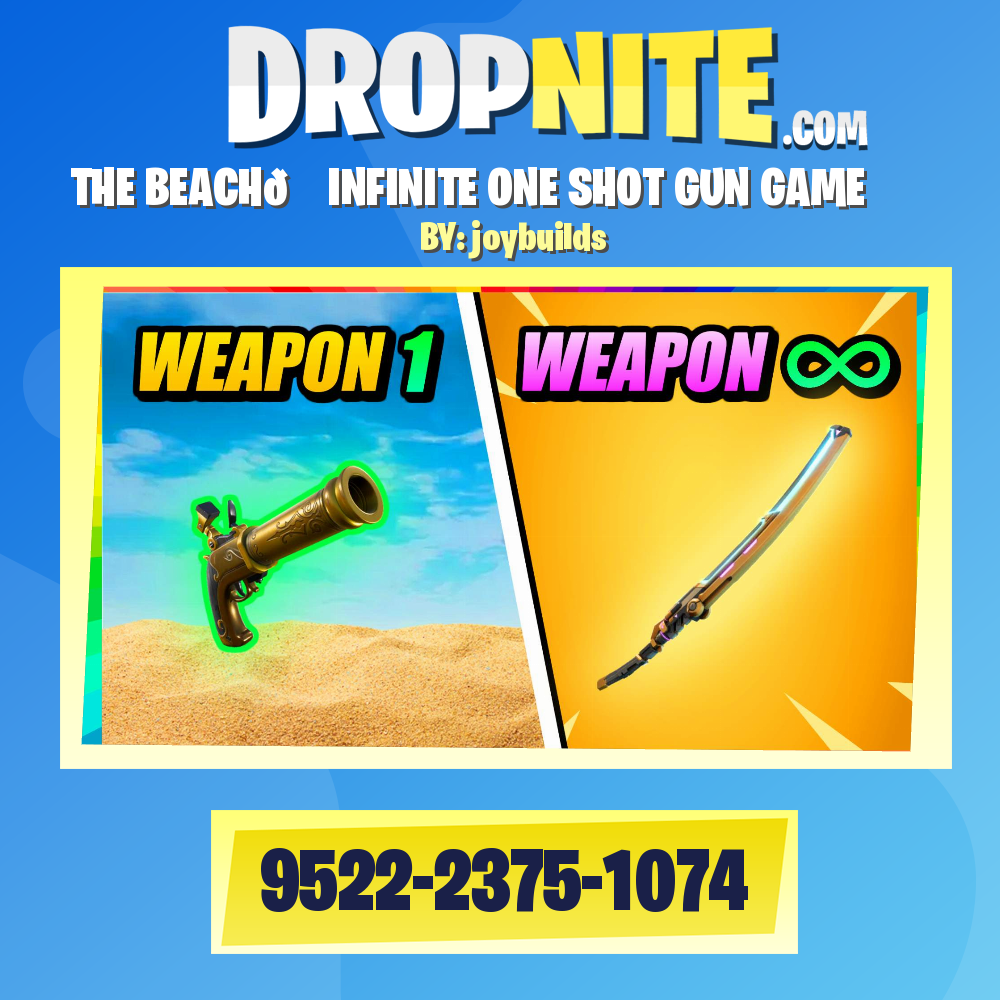 THE BEACH🏝 INFINITE ONE SHOT GUN GAME
