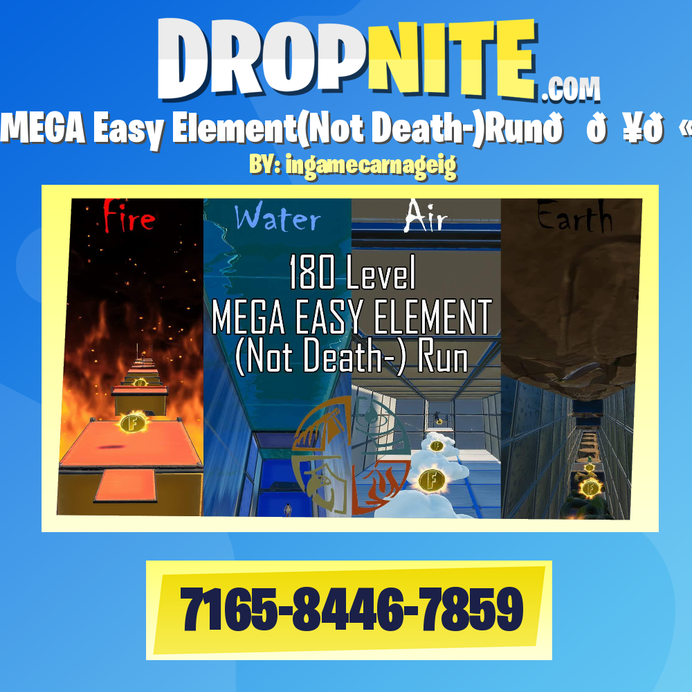 MEGA Easy Element(Not Death-)Run🌊🔥🌫🏔