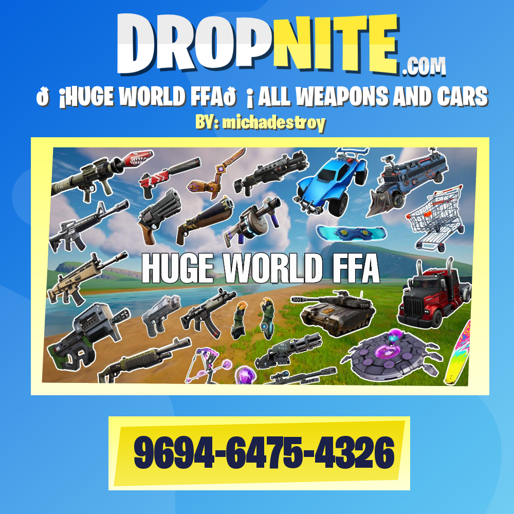 🟡HUGE WORLD FFA🟡 ALL WEAPONS AND CARS