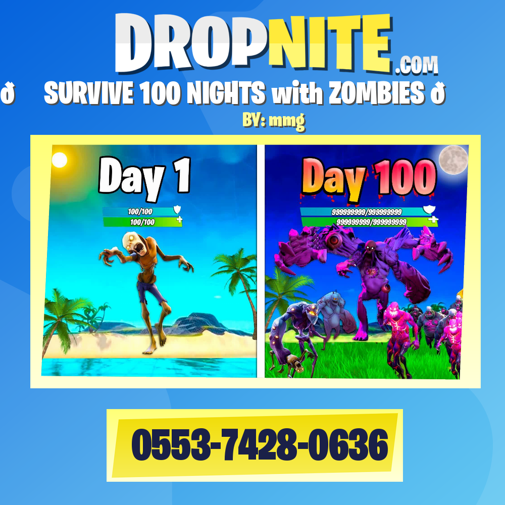 🏝️ SURVIVE 100 NIGHTS with ZOMBIES 🏝️
