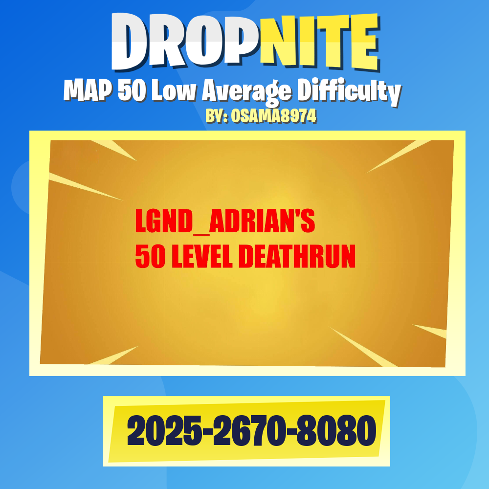 MAP 50 Low Average Difficulty