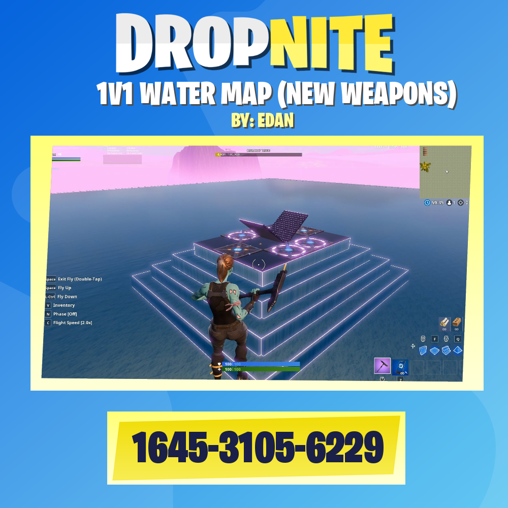 1V1 WATER MAP (NEW WEAPONS)
