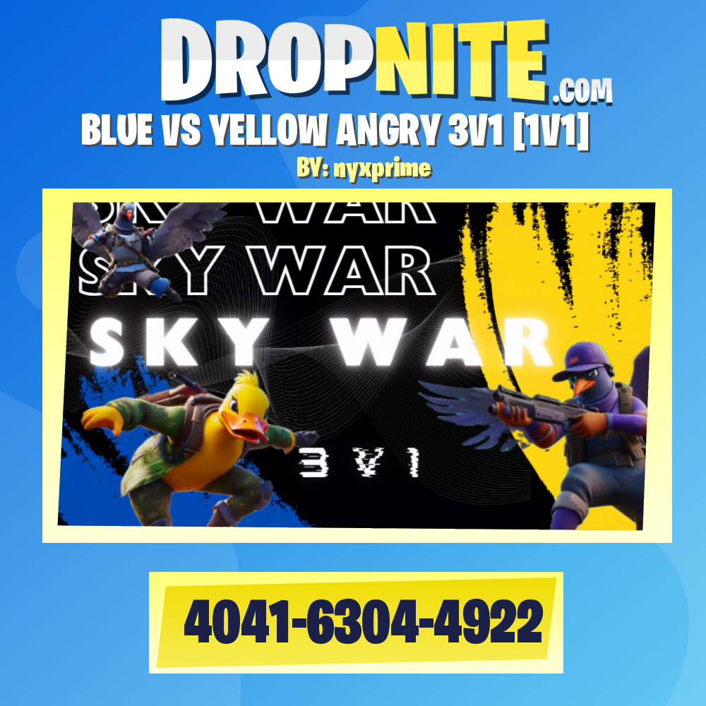BLUE VS YELLOW ANGRY 3V1 [1V1]
