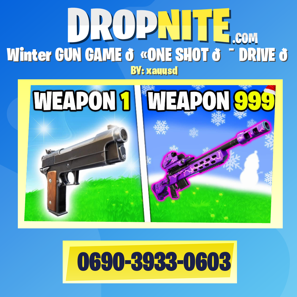 ❄️Winter GUN GAME 🔫ONE SHOT 🎯 DRIVE 🚗