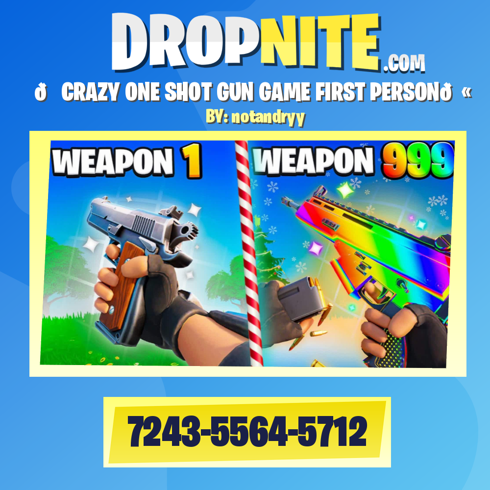 😍CRAZY ONE SHOT GUN GAME FIRST PERSON🔫