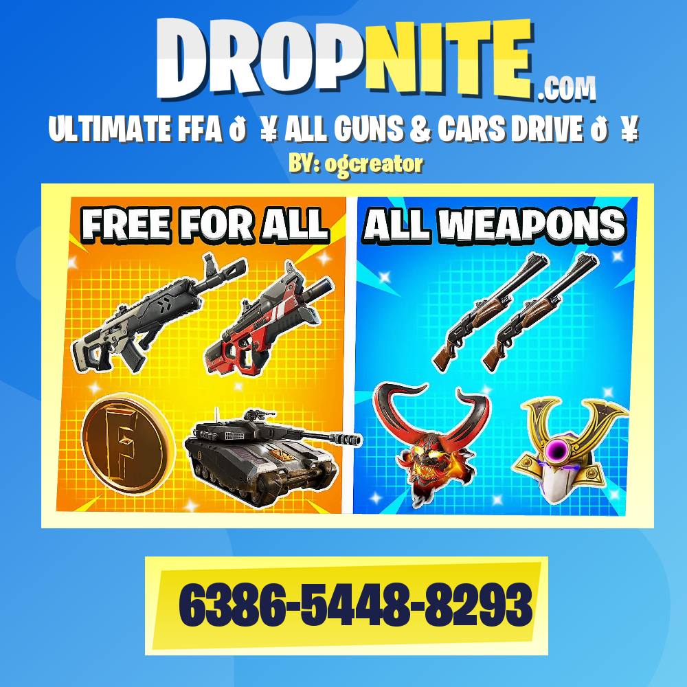 ULTIMATE FFA 💥 ALL GUNS & CARS DRIVE 💥