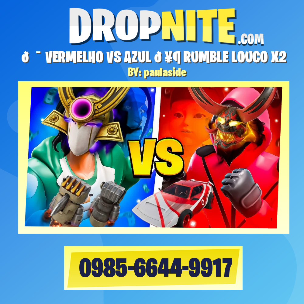 💯 VERMELHO VS AZUL 🥶 RUMBLE LOUCO X2