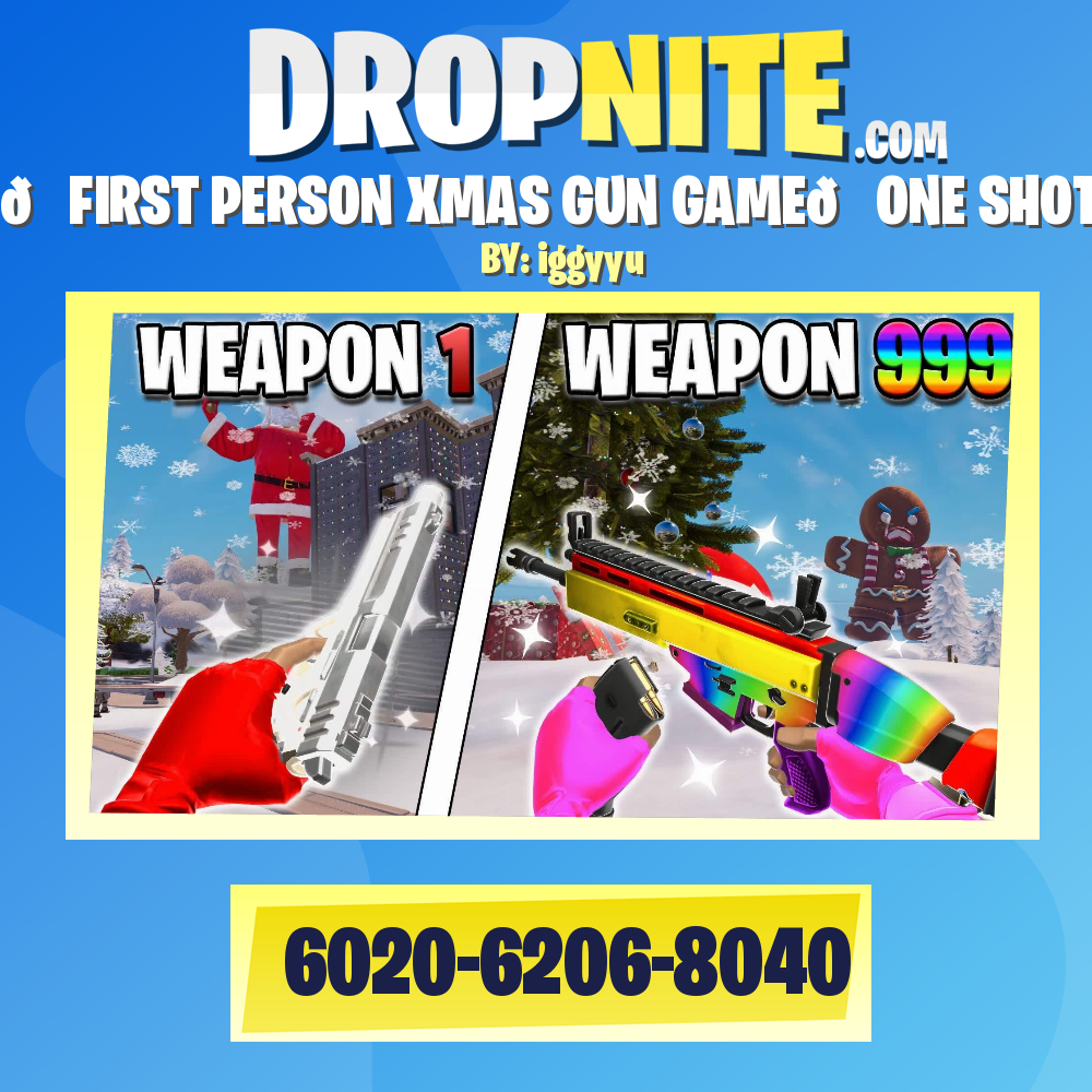 🎅FIRST PERSON XMAS GUN GAME🎄ONE SHOT🎯