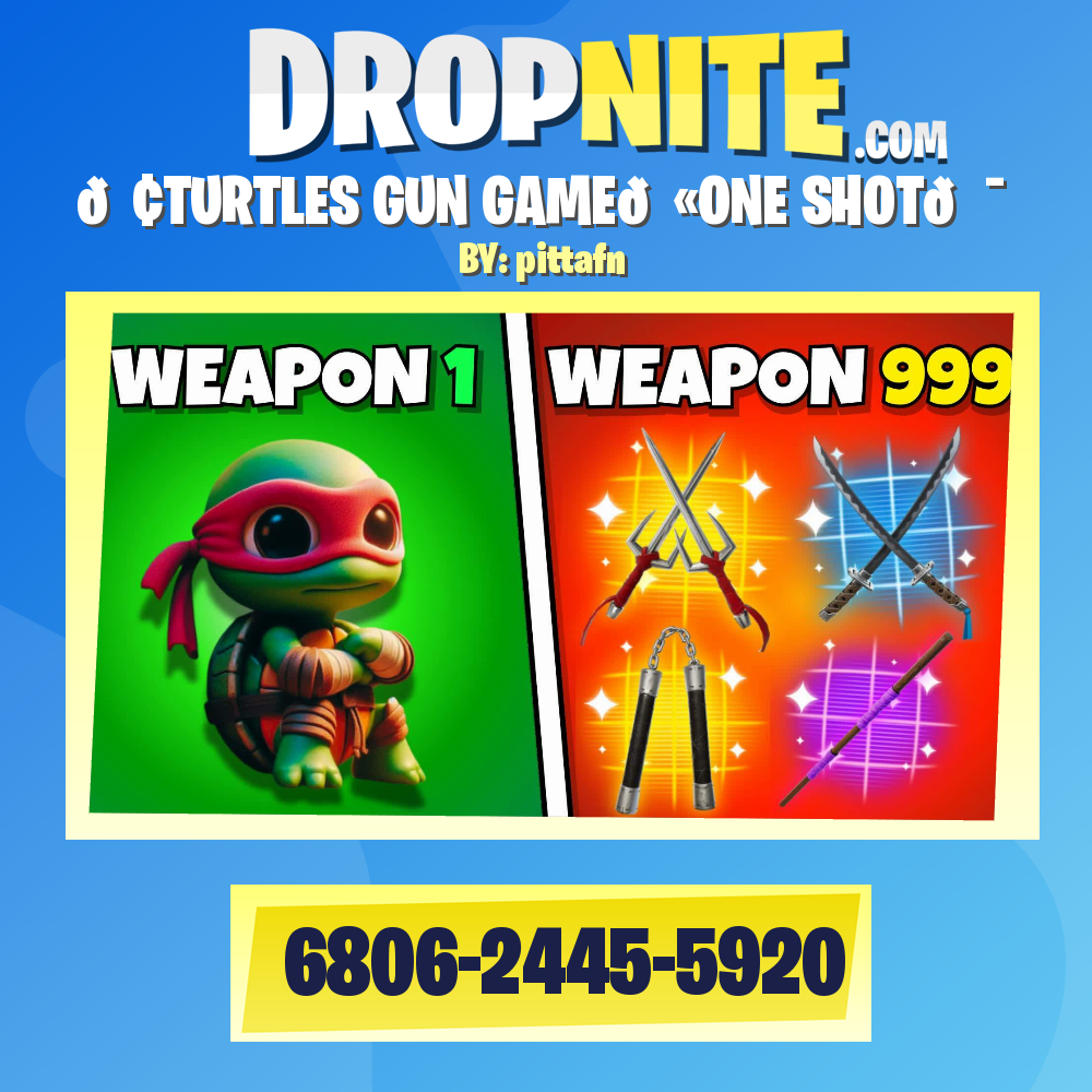 🐢TURTLES GUN GAME🔫ONE SHOT🎯