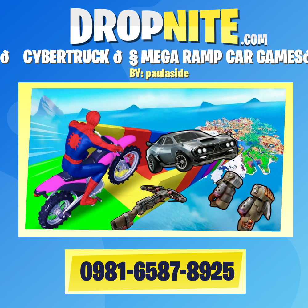 🚗 CYBERTRUCK 🔧 MEGA RAMP CAR GAMES🕹️3