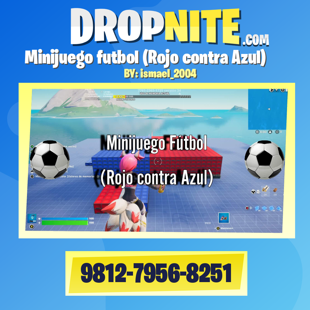 Minijuego futbol (Rojo contra Azul)