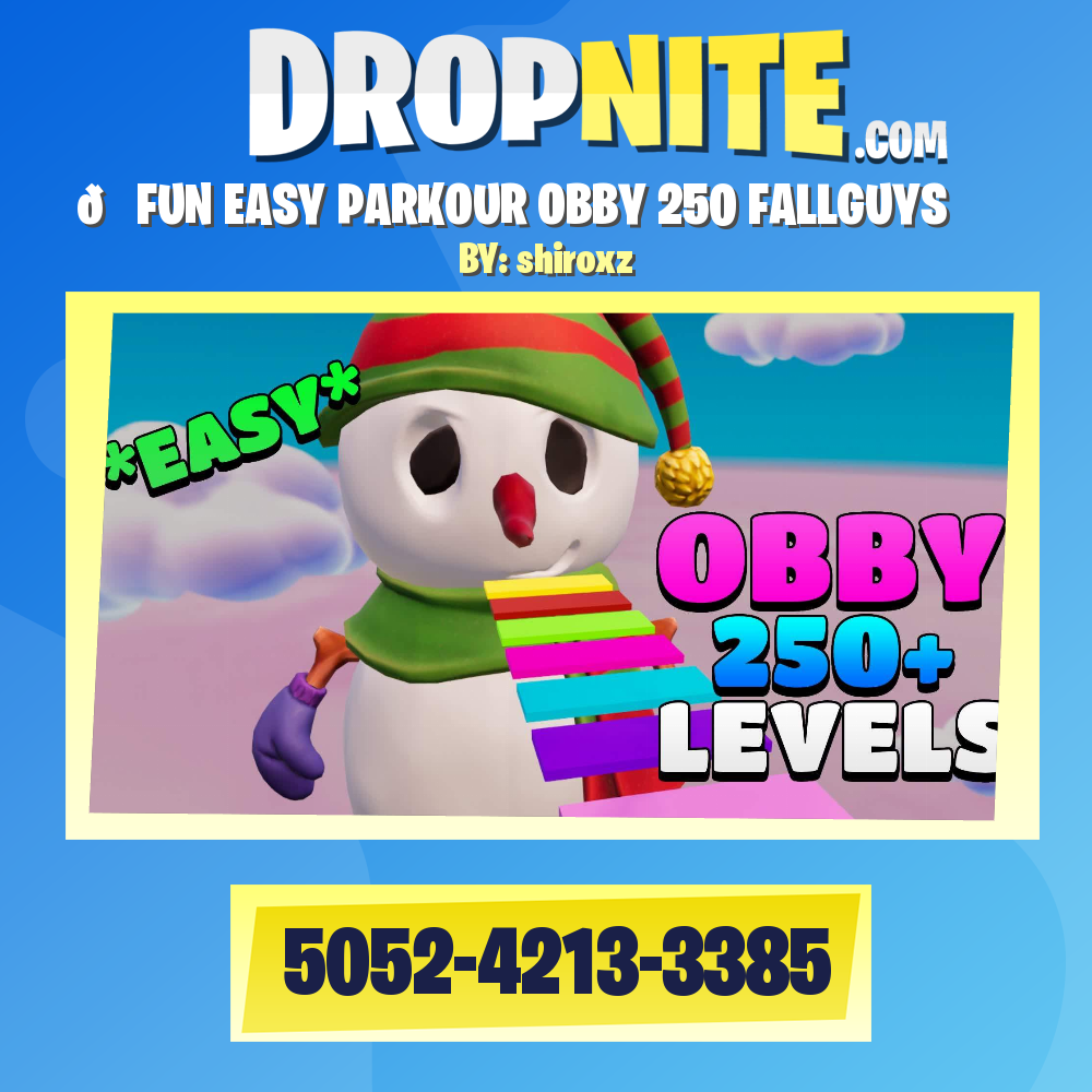 🌈FUN EASY PARKOUR OBBY 250 FALLGUYS