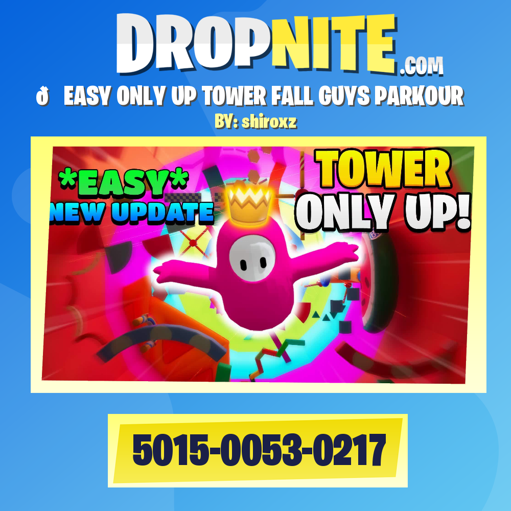 🌈EASY ONLY UP TOWER FALL GUYS PARKOUR ✨