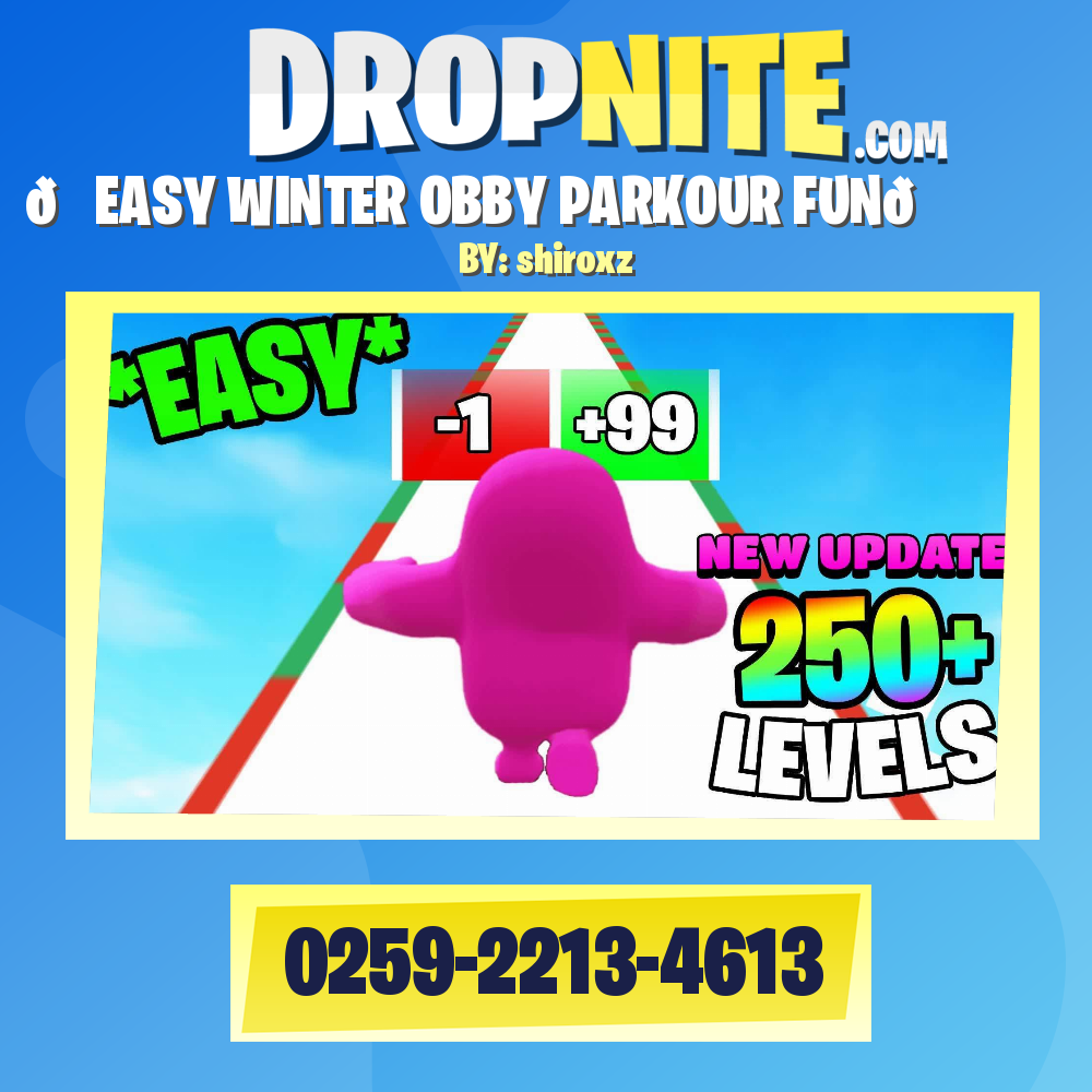 ❄️🌈EASY WINTER OBBY PARKOUR FUN🌈❄️