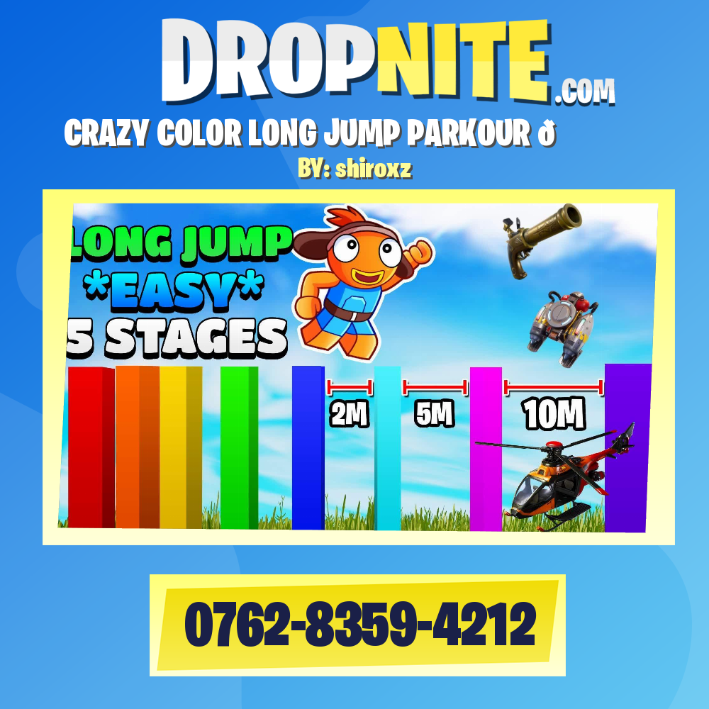 ✨ CRAZY COLOR LONG JUMP PARKOUR 🌈