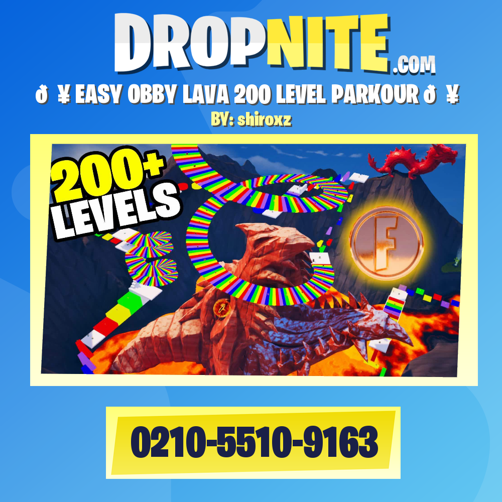🔥 EASY OBBY LAVA 200 LEVEL PARKOUR 🔥