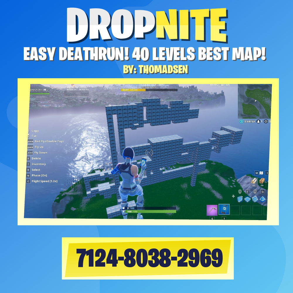EASY DEATHRUN! 40 LEVELS BEST MAP!